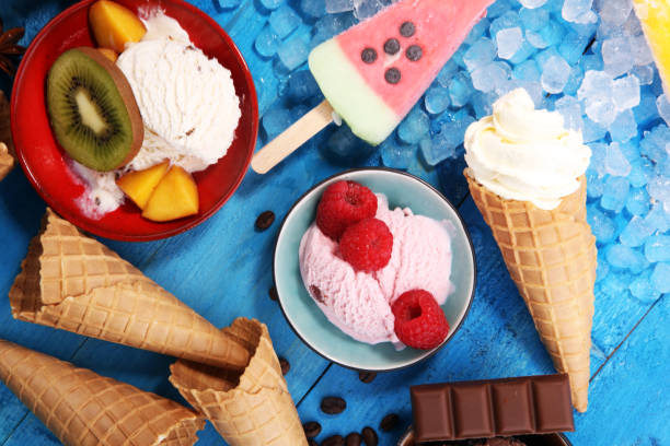 istock Vanilla frozen yogurt or soft ice cream in waffle cone. 960941184