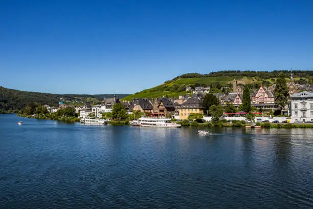 Photo of The Middle Moselle River with Traben -part of the beautiful town of Traben-Trarbach, Rhineland-Palatinate, Germany