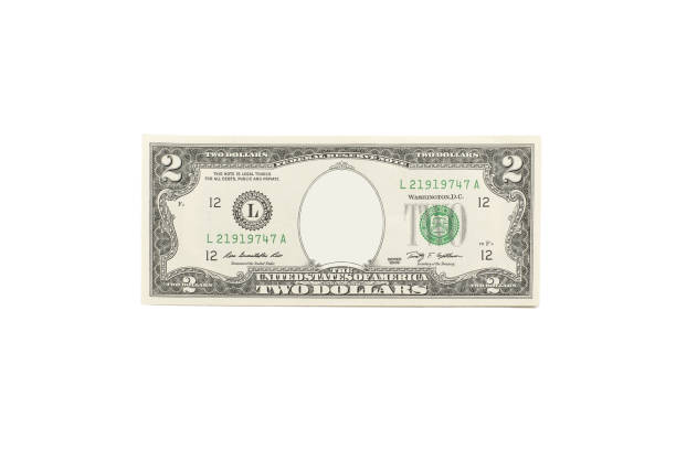 istock Two dollar bill with Thomas Jefferson portrait removed. 960951942