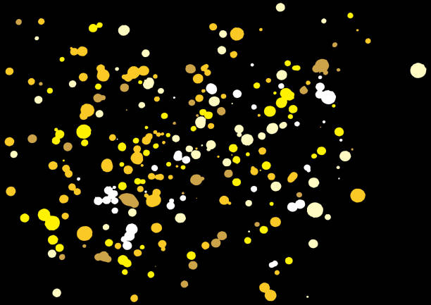 istock Gold glitter explosion on black background made of spray paint. Golden festive blow texture of confetti. Golden grunge grainy spray abstract texture of snow flakes. Holiday background. Vector. 960959462