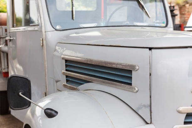 istock Part of a hood from an old car 960971172