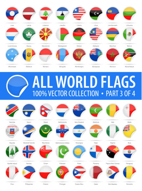istock World Flags - Vector Round Corner Glossy Icons - Part 3 of 4 960975840