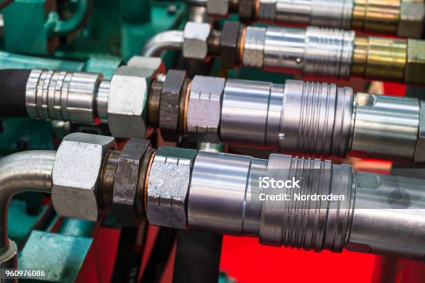 Hydraulic Coupling Connector Stock Photo - Download Image Now - Hydraulic Platform, Hydraulics, Seal - Stamp