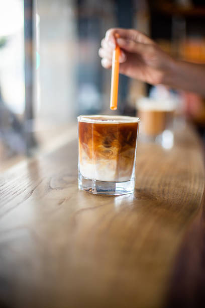 istock Iced coffee with milk in glass 960982518