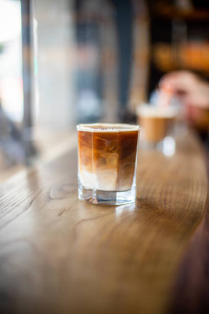 istock Iced coffee with milk in glass 960982564