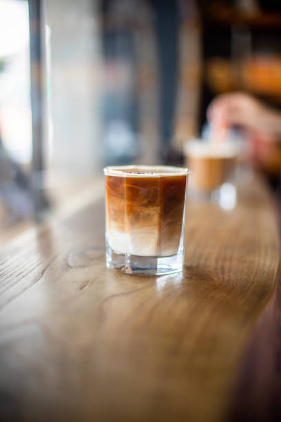 istock Iced coffee with milk in glass 960982568