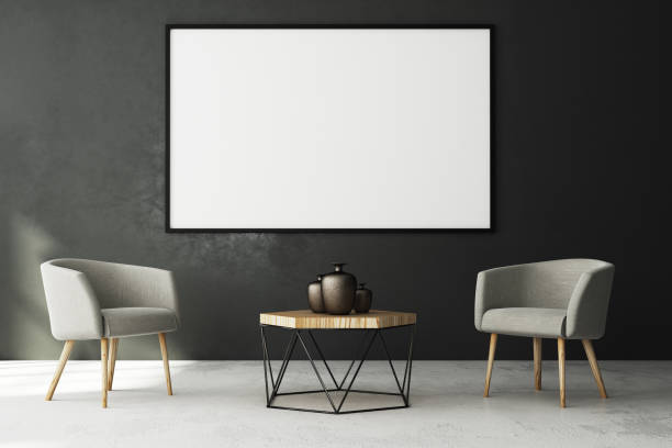 istock Contemporary living roo with blank poster 960990218