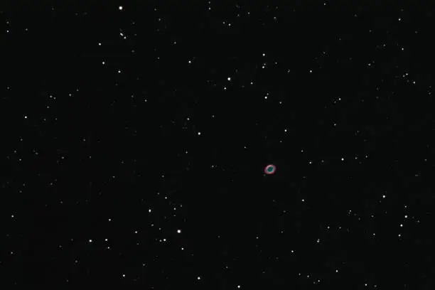The Ring Nebula in the constellation Lyra as seen from Wachenheim in Germany.