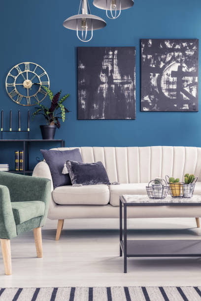 istock Black paintings in living room 960999584