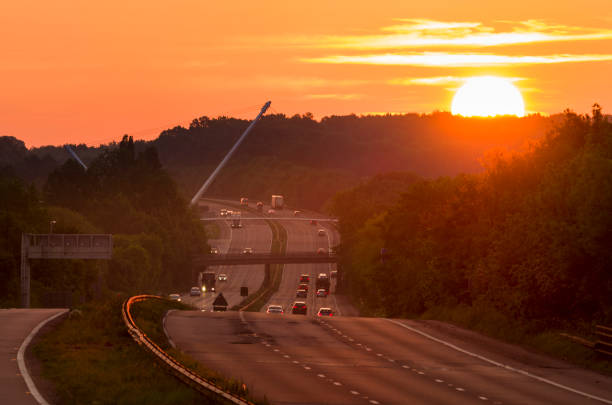 istock European three lane motorway at sunset sunrise 961013126