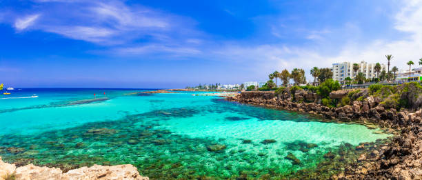 istock Summer vacation in Cyprus island. Protaras , Fig tree bay 961017438