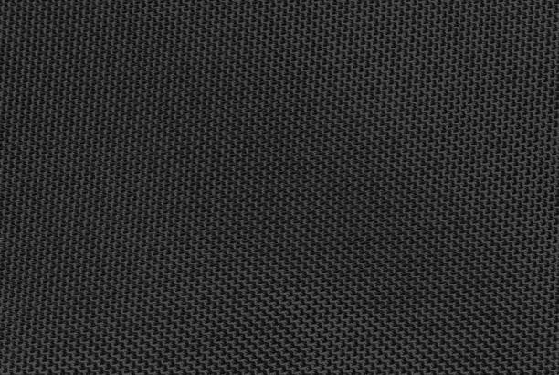 istock Black woven fiber as background 961017516