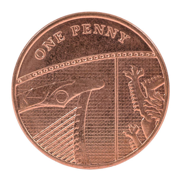 istock Coin of one penny on white background 961017776