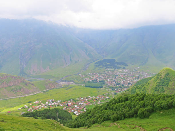 istock Georgia. Stepantsminda Village At Evening In Kazbegi District, Mtskheta-Mtianeti Region 961026600