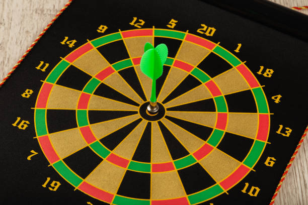 istock The game of darts, darts on the target 961030816