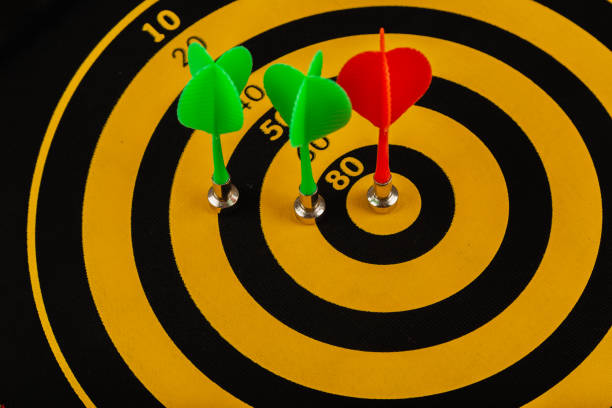 istock The game of darts, darts on the target 961031380