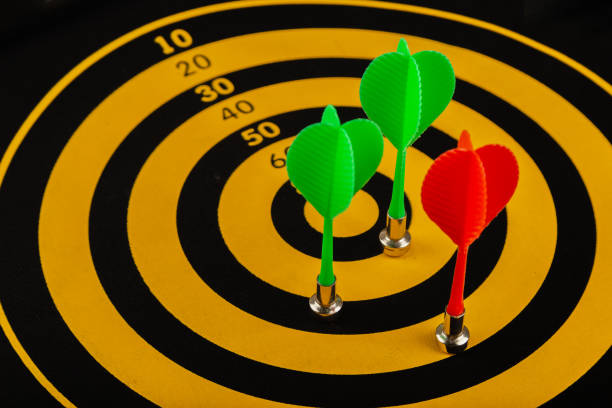 istock The game of darts, darts on the target 961031432
