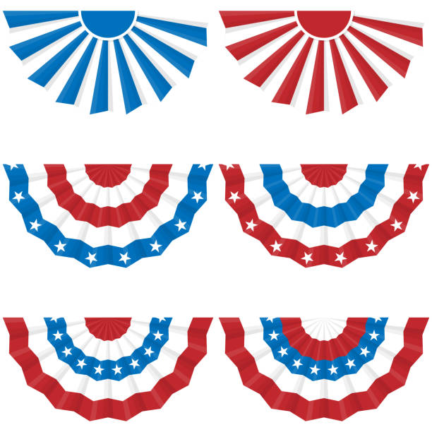 istock Bunting for July 4 and other patriotic American holidays. Vector 961035388