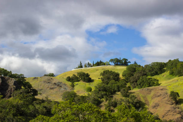 istock Rural Dirt Road through Farm Green Meadows 961035736