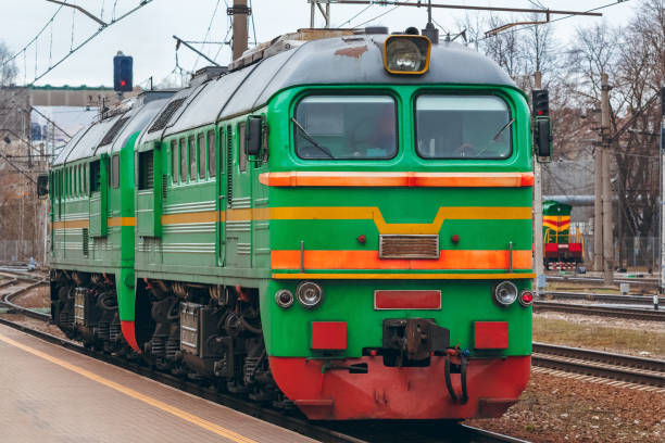 istock Green diesel locomotive 961039082