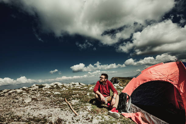 istock Man on top of a mountain 961043078