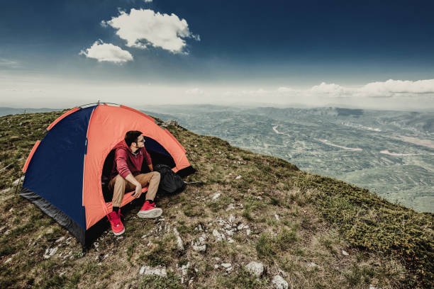 istock Man on top of a mountain 961043278