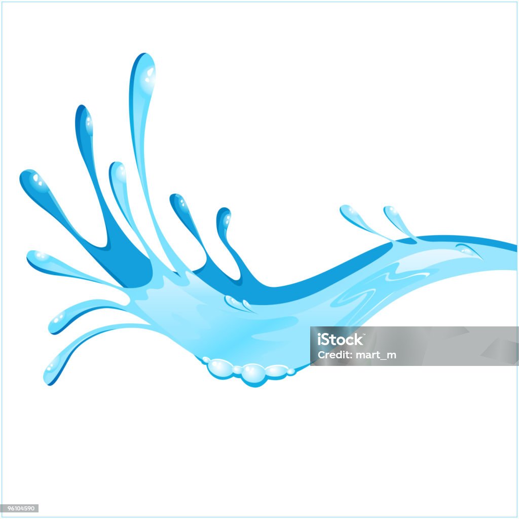 Eau splash - clipart vectoriel de Asperger libre de droits