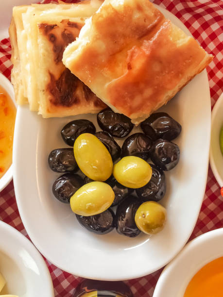 istock Olive plate and filo pastry 961050384