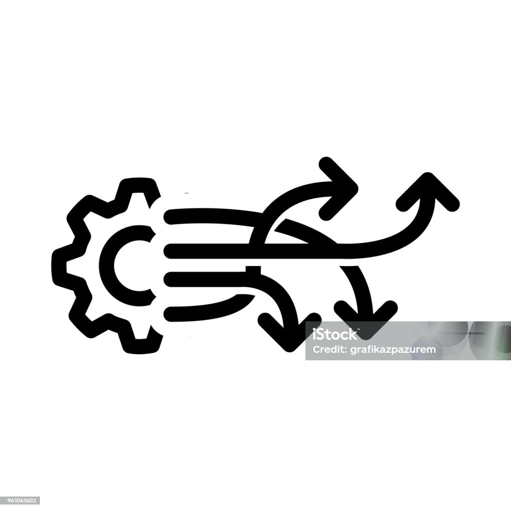 Multithreading icon Vector illustration Applying stock vector