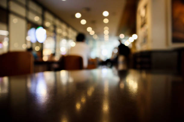 istock Restaurant cafe or coffee shop interior with people abstract defocused blur background 961077674