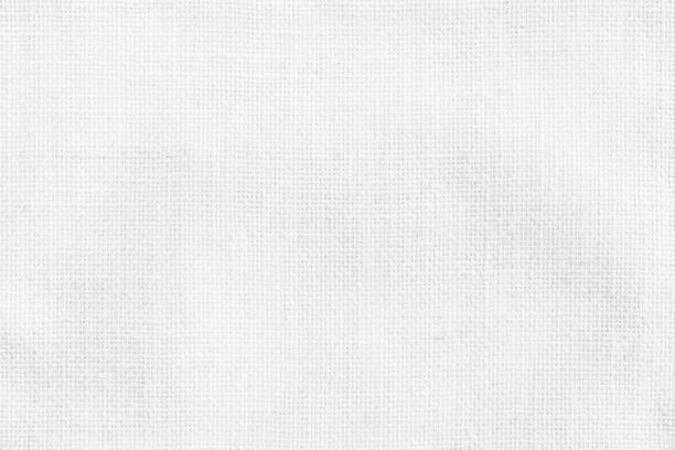 hessischen sackleinen textur muster hintergrund in weißer farbe grau gewebt - white cloth stock-fotos und bilder