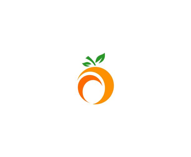 orange icon  - orange frucht stock-grafiken, -clipart, -cartoons und -symbole