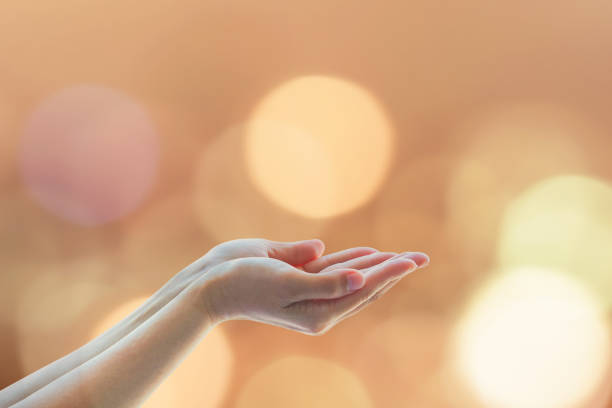 Women prayer hand praying for charity, holy spirit concept Women prayer hand praying for charity, holy spirit concept candlemas stock pictures, royalty-free photos & images