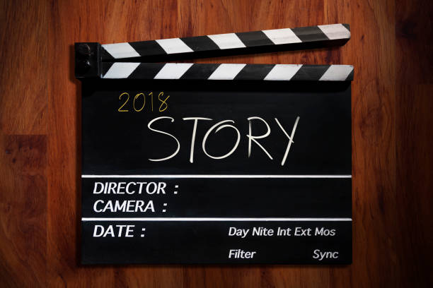 istock 2018 story,text title on film Clapperboard 961081714
