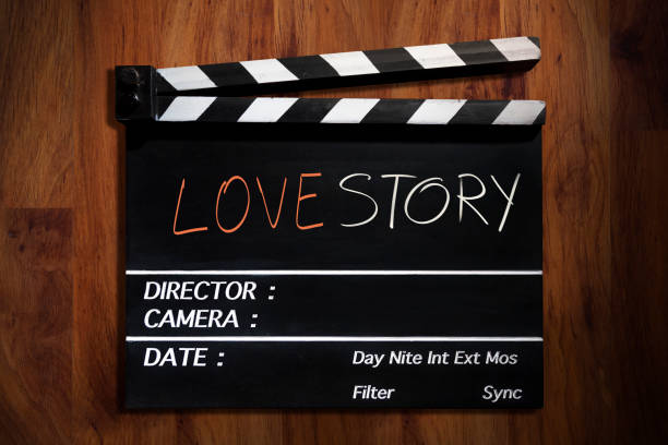 istock Love Story,text title on film Clapperboard 961081716