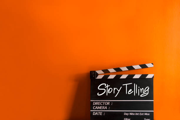 istock Story Telling,text title on film Clapperboard 961081730