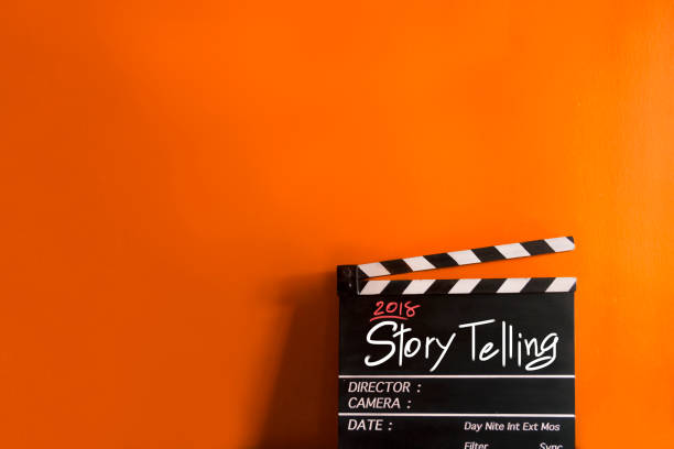 istock 2018 Story Telling,text title on film Clapperboard 961081736