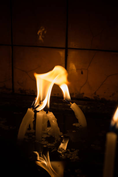 istock Burning candles give light in the dark 961102020