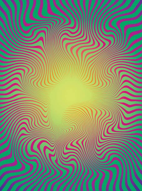 полутон шаблон rippled; волнистые линии - psychedelic stock illustrations