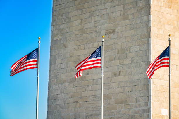 istock Flags near Washington Monument, USA 961163518