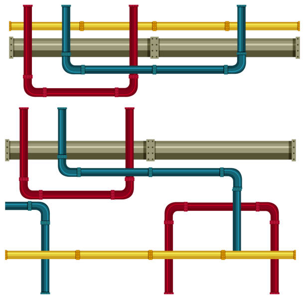 Underground Pipe on White Background Underground Pipe on White Background illustration underground pipeline stock illustrations