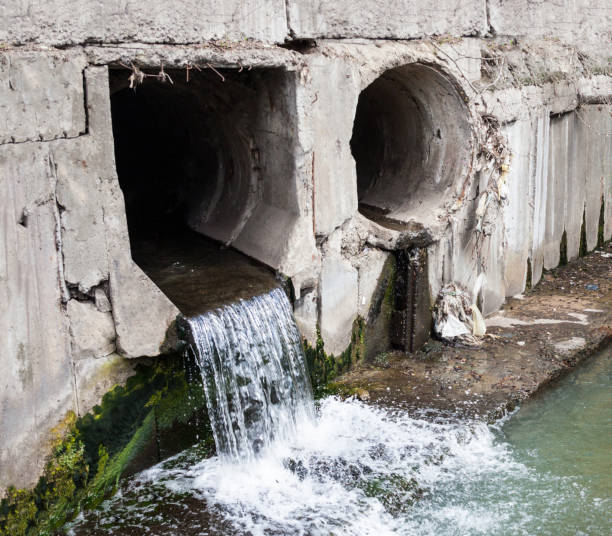 istock Run-off pipes discharging water 961188434