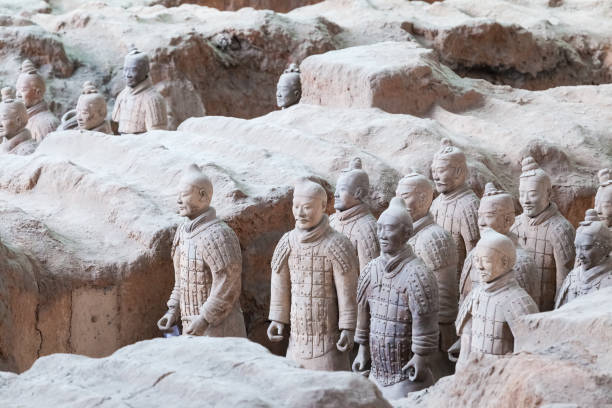 istock xian terracotta warriors group closeup 961201838
