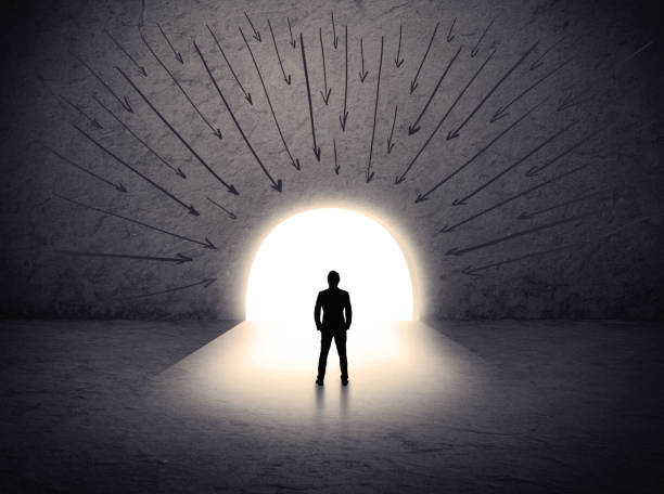 istock man standing in front of the huge gate 961203538