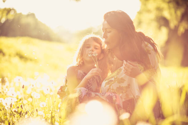 istock Spring magic. Mother and daughter at nature. 961216742