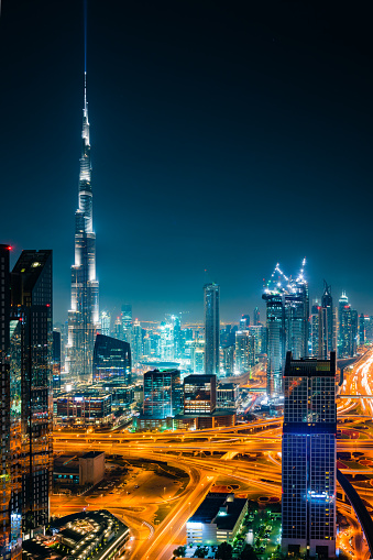 Modern Skyscrapers Dubai United Arab Emirates Stock Photo - Download Image  Now - Burj Khalifa, Cityscape, Dubai - iStock