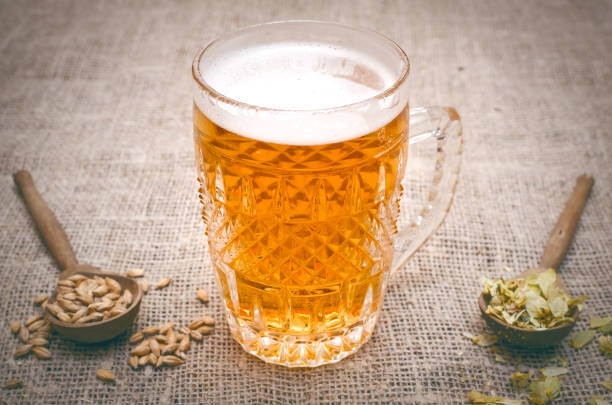 istock Frothy beer in the glass. 961221628