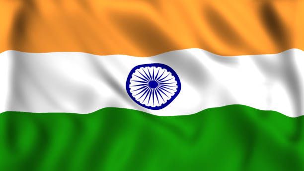 indische flagge winken symbol für indien - indian flag india flag independence stock-fotos und bilder