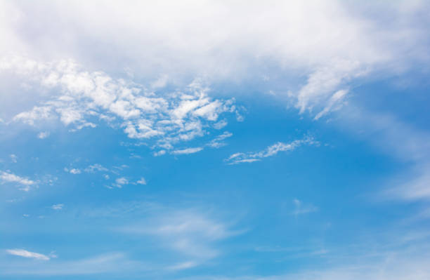 istock The fluffy white cloud on the blue sky in the bright day is suitable for being the nice background or display or backdrop 961231154
