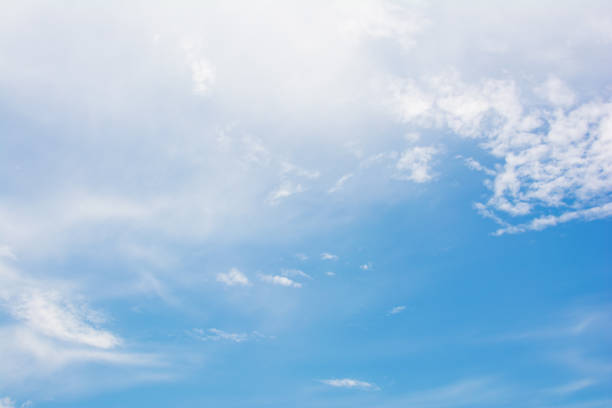 istock The fluffy white cloud on the blue sky in the bright day is suitable for being the nice background or display or backdrop 961231730